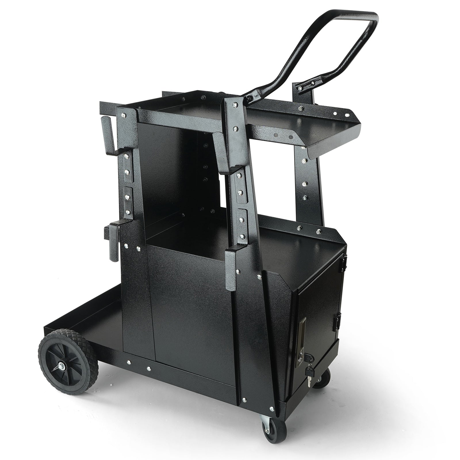 Welding Cart, 2-Tier Heavy Duty Welder Cart with Lockable Cabinet by HouseOfZazla
