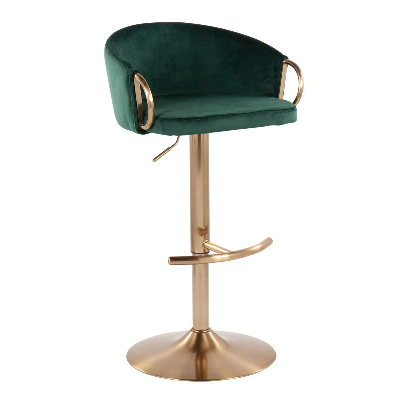 Claire - Contemporary / Glam Adjustable Bar Stool (Set of 2) by HouseOfZazla