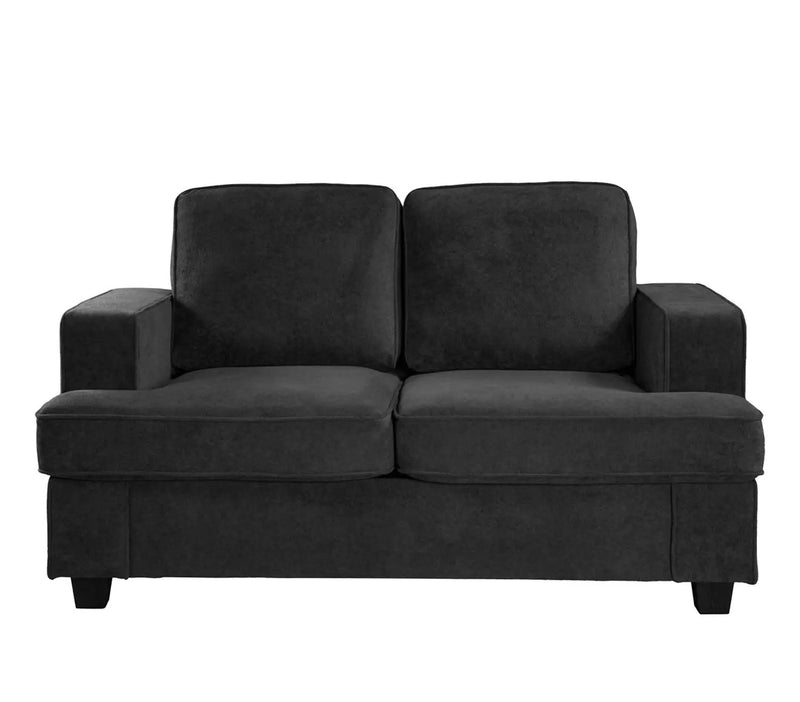 Modern Loveseat, Comfortable 2 Seater Couch With Deep Seating, Loose Back Cushions, Wide Arms by HouseOfZazla