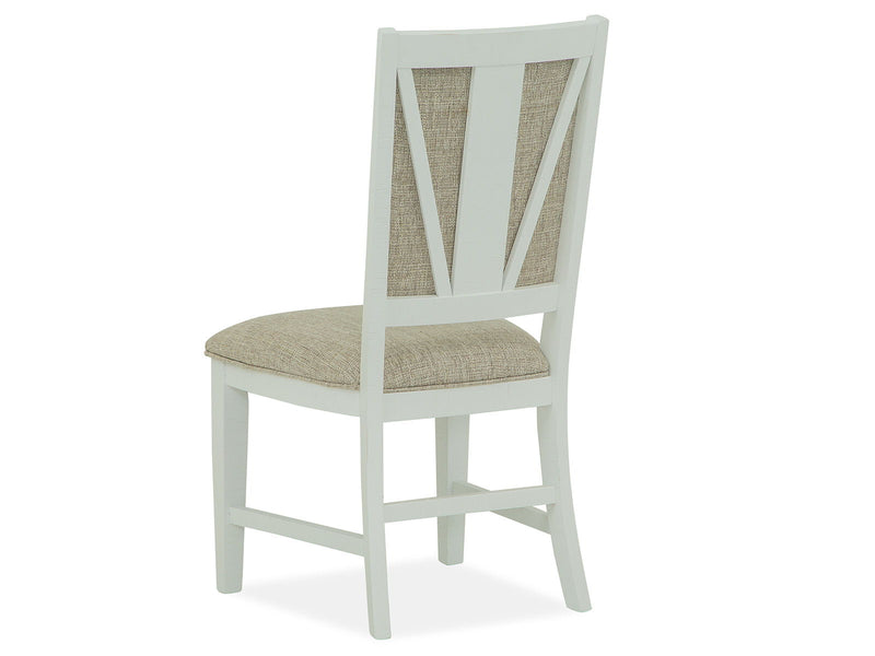 Heron Cove - Step Up Side Chair With Upholstered Seat & Back (Set of 2) - Chalk White, photo 2 of 7