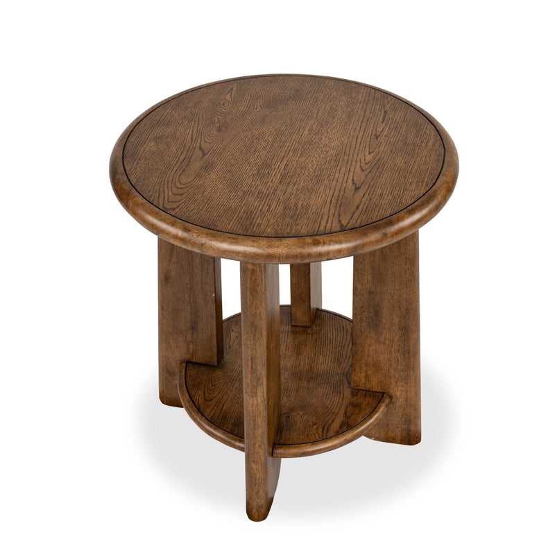 Tanner - Round End Table - Tawny Brown, photo 3 of 7