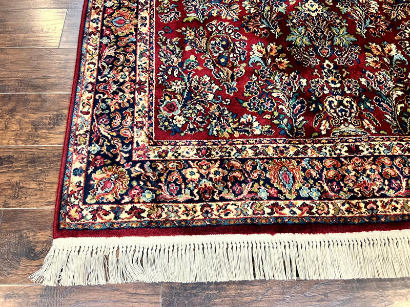 Karastan Rug 5.9 x 9 Red Sarouk Rug #785, Karastan Wool Rug, Karastan Carpet, Original 700 Series Vintage Karastan Oriental Rug Discontinued by Jewel Rugs
