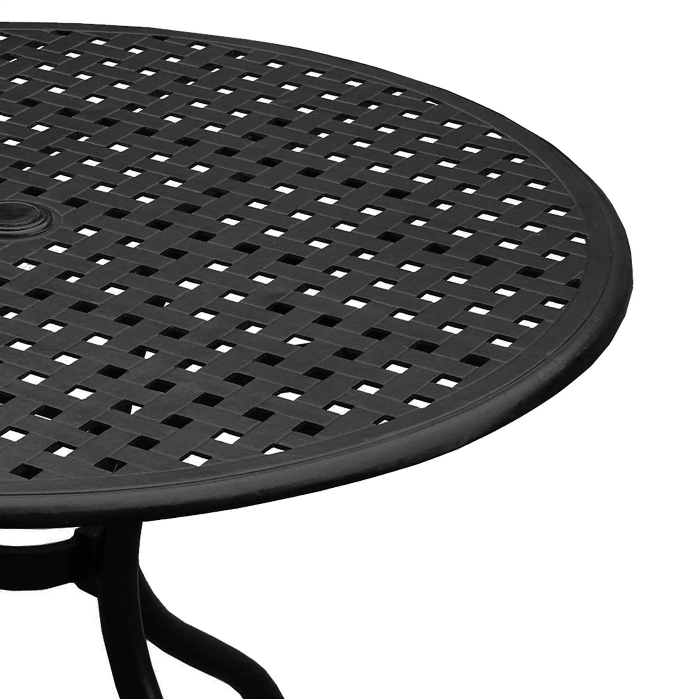 Modern Outdoor Mesh Aluminum 42-in Round Patio Dining Table by Sharicks