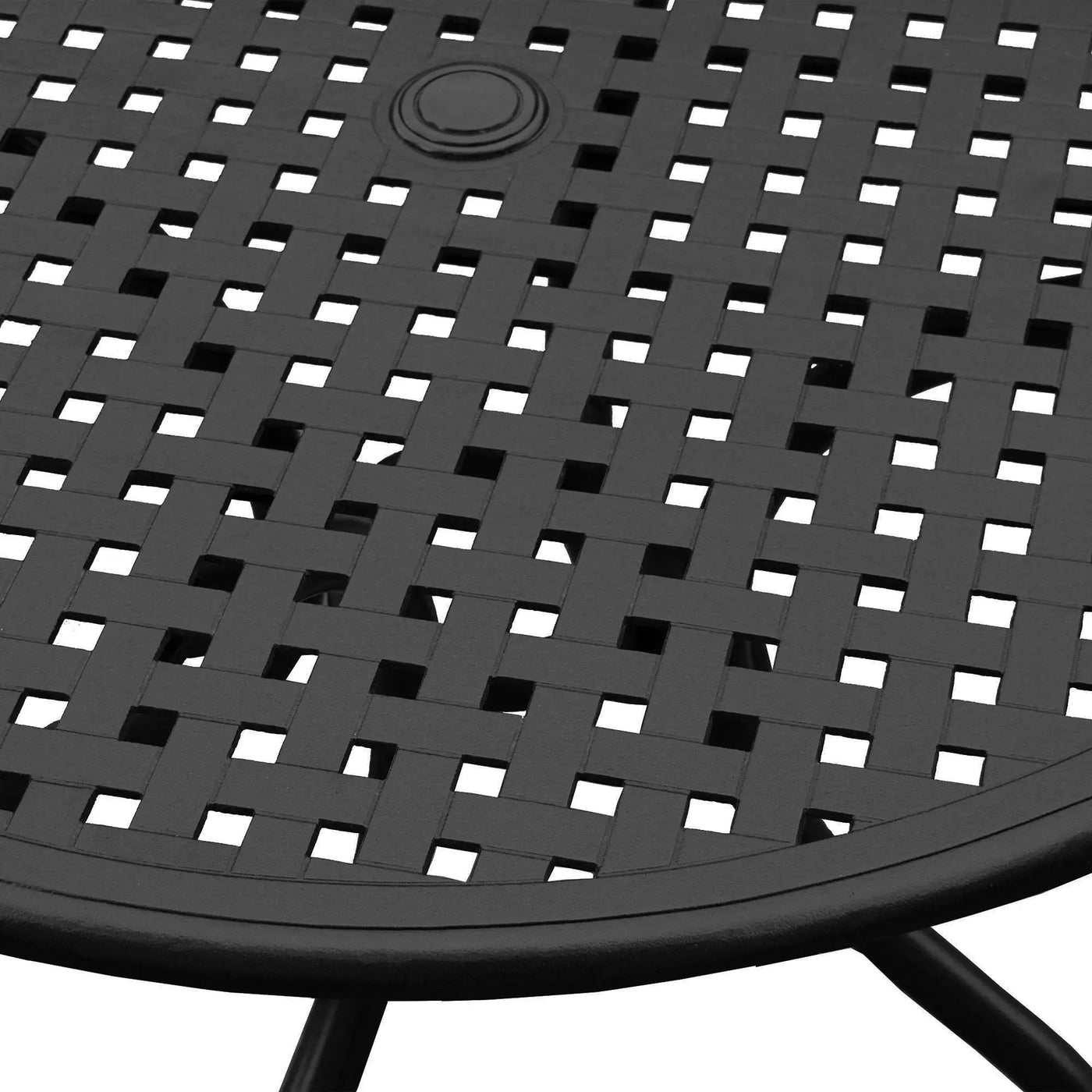 Outdoor Aluminum 5pc Round Patio Dining Set with Four Chairs by Sharicks