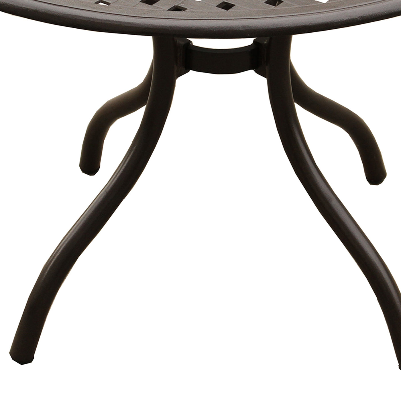 Modern Outdoor Mesh Aluminum 42-in Round Patio Dining Table by Sharicks
