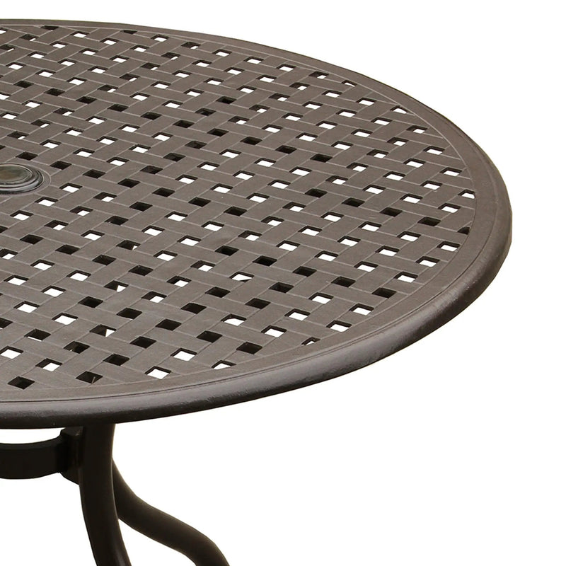Modern Outdoor Mesh Aluminum 42-in Round Patio Dining Table by Sharicks