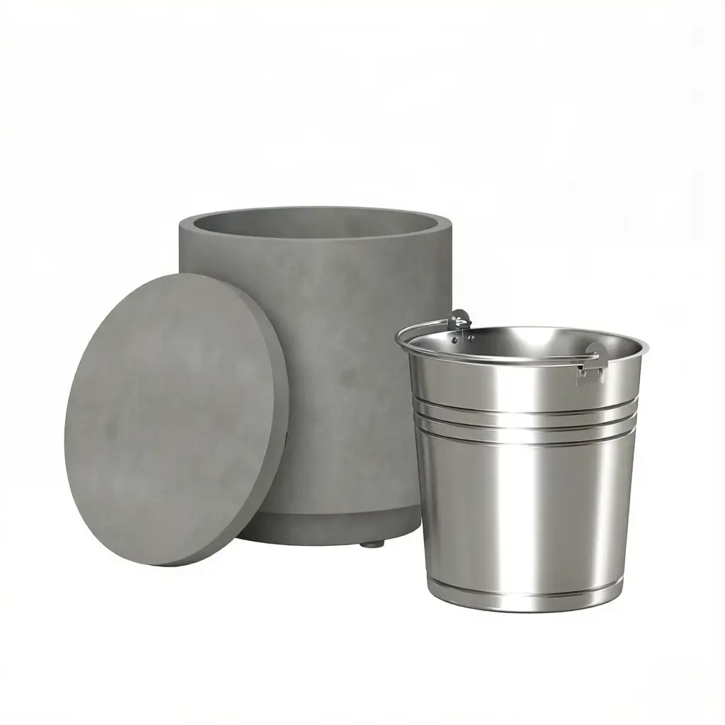 Portable Storage Box, Pool Ice Cooler, Cooler Side Table, Modern Balcony Table by HouseOfZazla