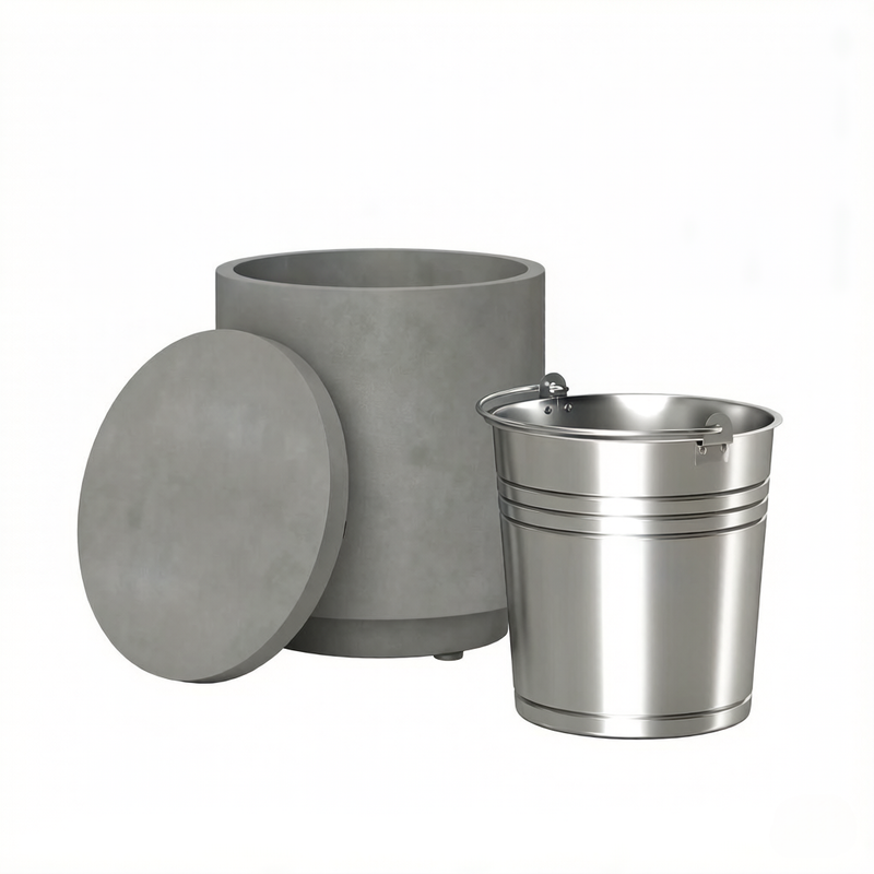 Portable Storage Box, Pool Ice Cooler, Cooler Side Table, Modern Balcony Table by HouseOfZazla