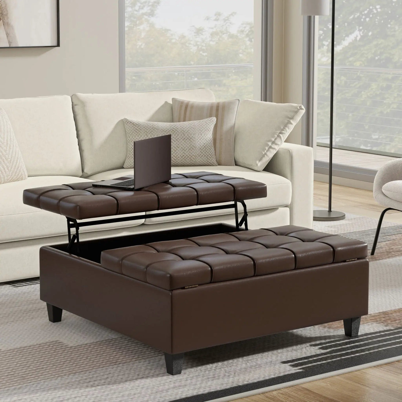Harrison - Upholstered Coffee Table Storage Ottoman by HouseOfZazla