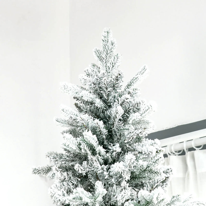 HOMCOM 9 Foot Pine Snow Flocked Artificial Christmas Tree by HouseOfZazla