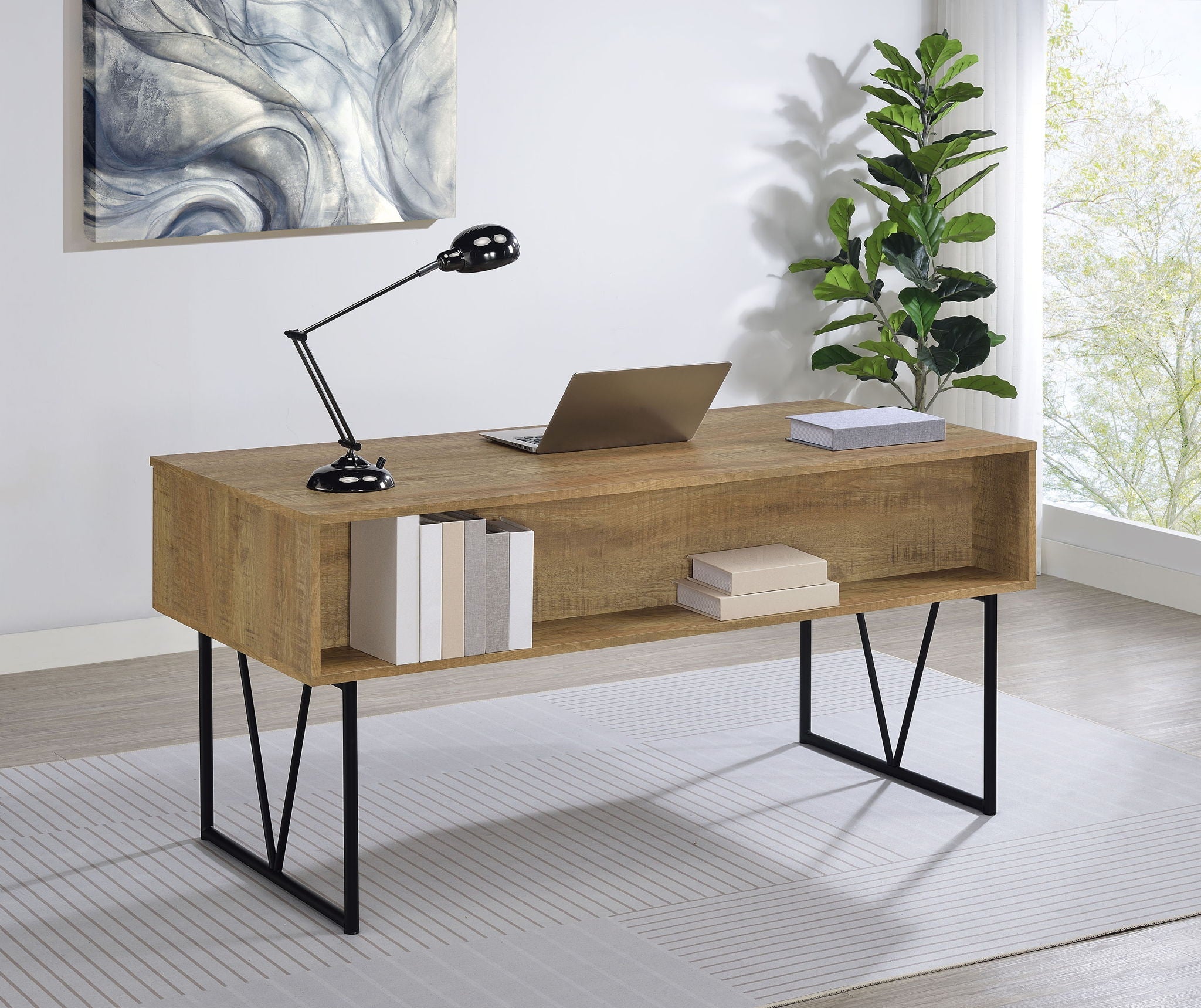 Analiese 63-inch 4-drawer Writing Desk Mango by Unique Piece Furniture