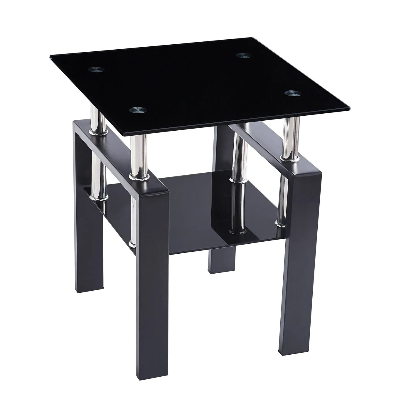 Tempered Glass Table With Storage by HouseOfZazla