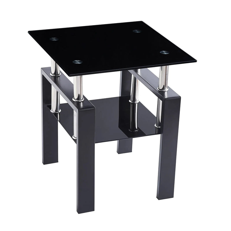 Tempered Glass Table With Storage by Unique Piece Furniture