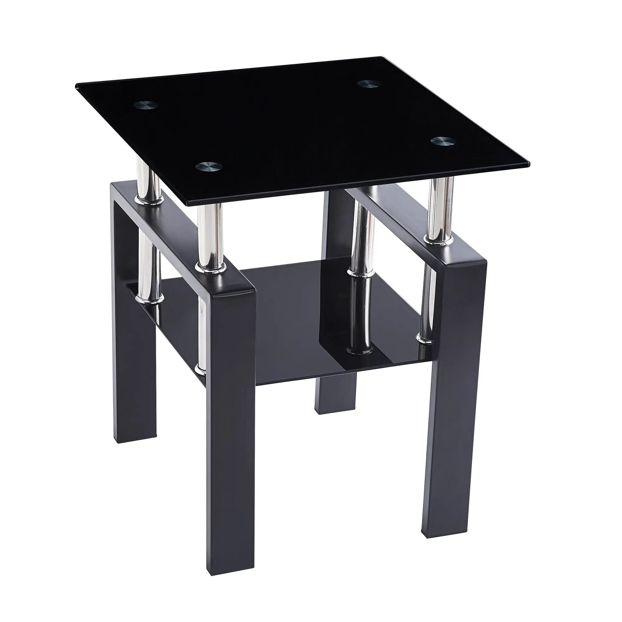 Tempered Glass Table With Storage by Unique Piece Furniture