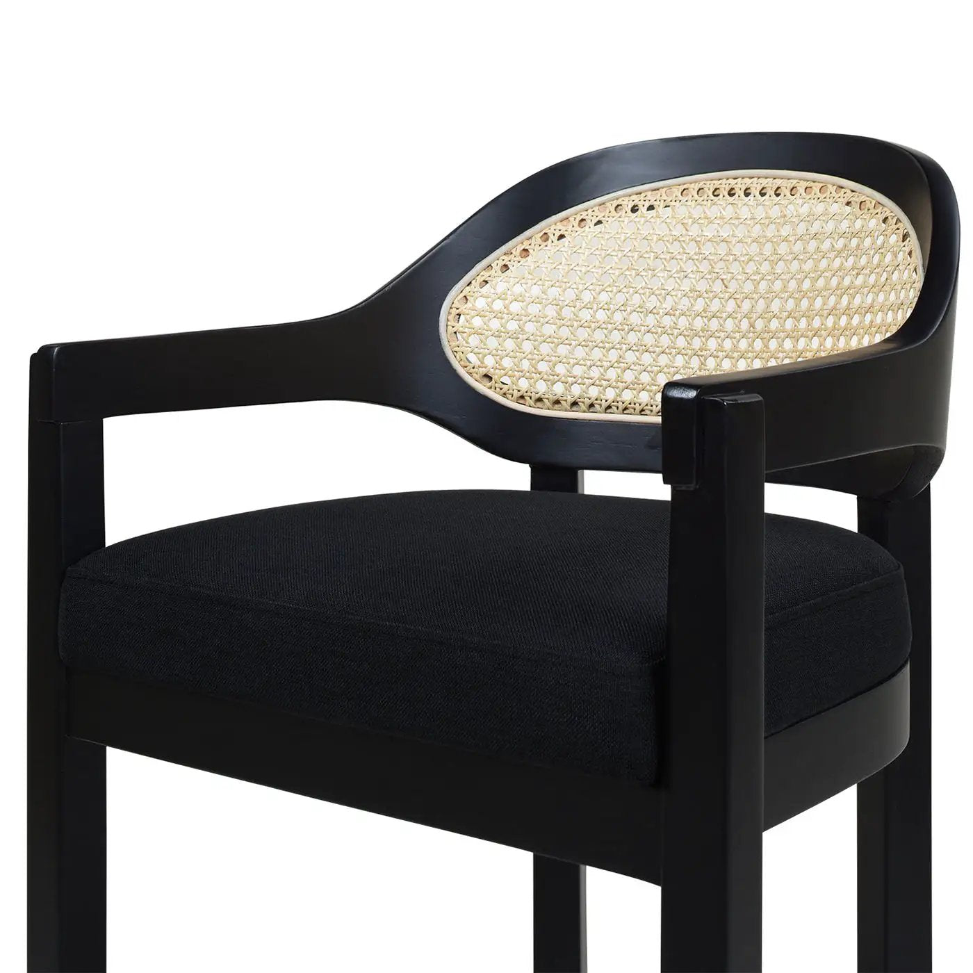 Americana - Mid-Century Modern Cane Back Counter Stool by Unique Piece Furniture