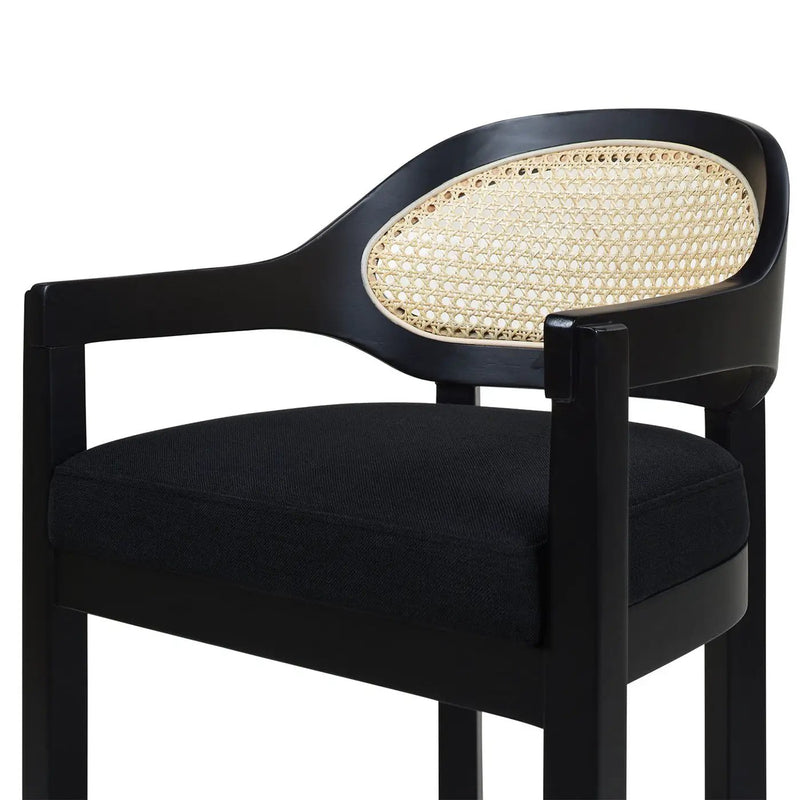 Americana - Mid-Century Modern Cane Back Counter Stool by HouseOfZazla