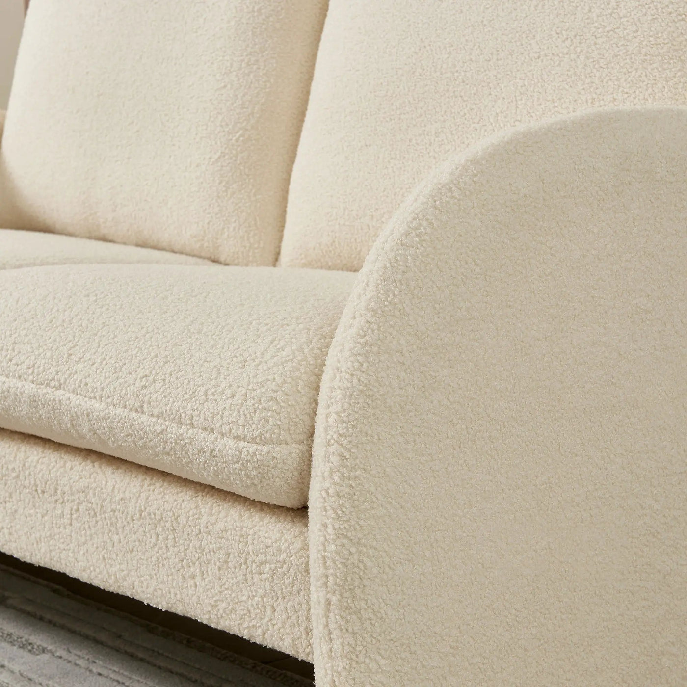 Loveseat Sofa Small Couch For Living Room, Sherpa Fabric Upholstered Loveseat Sofa Couch, Small Loveseat Sofa For Apartment, Bedroom by HouseOfZazla