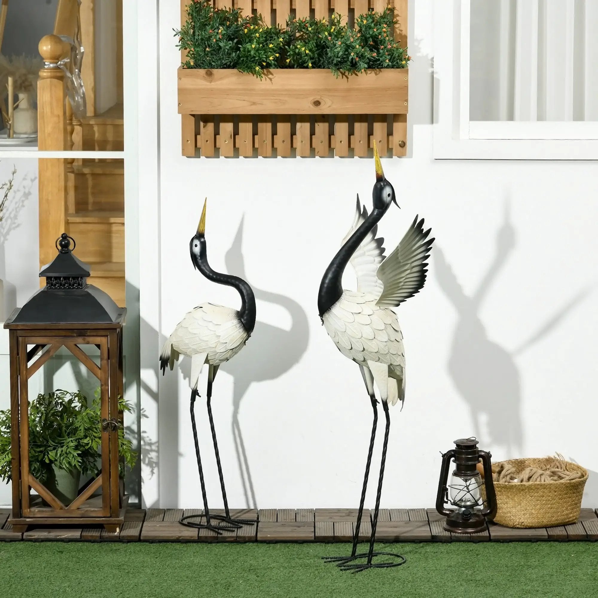 Outsunny Heron Garden Statues Set of 2 by HouseOfZazla