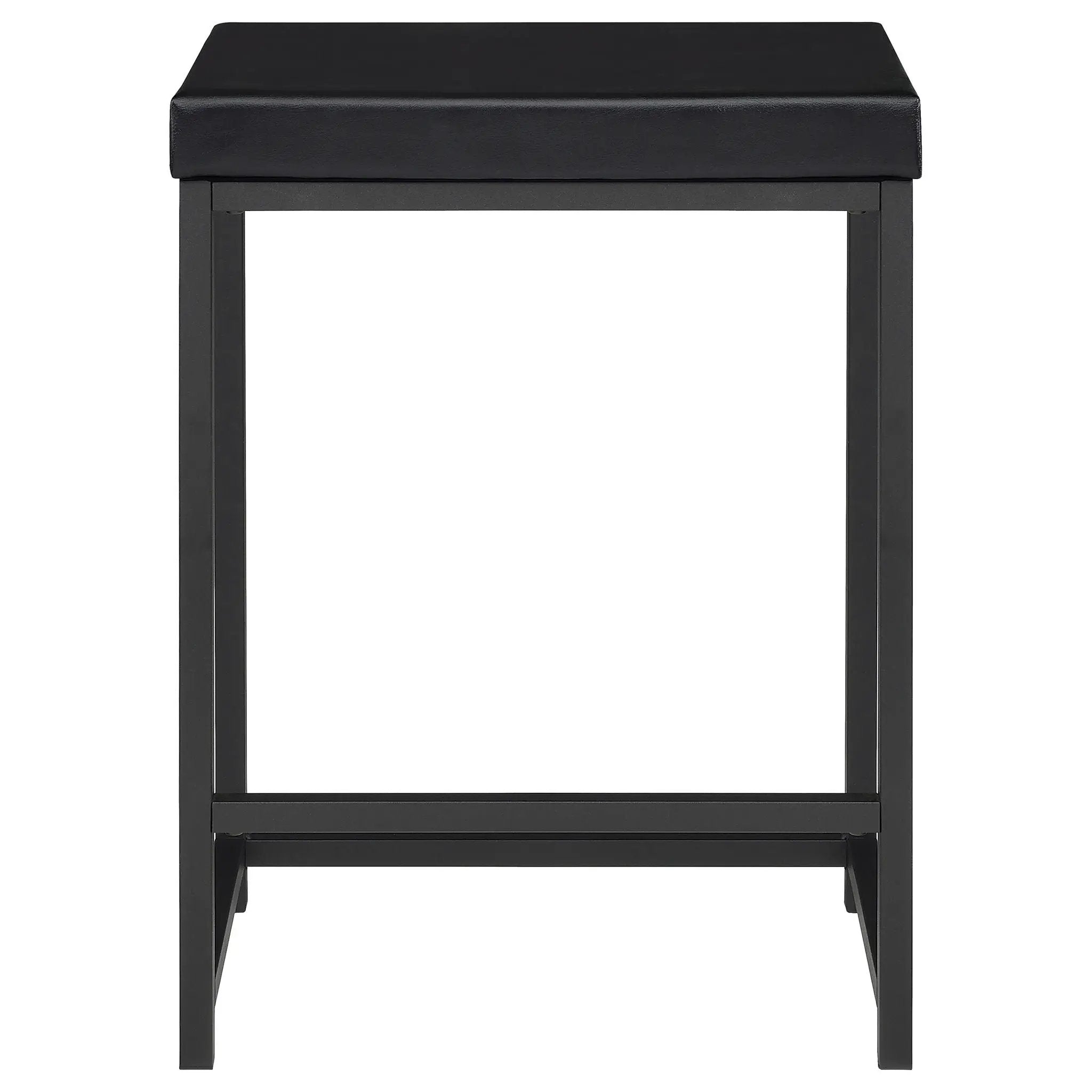 Klekner - 4 Piece Counter Height Table Set With Nesting Tables And Backless Stools - Charcoal