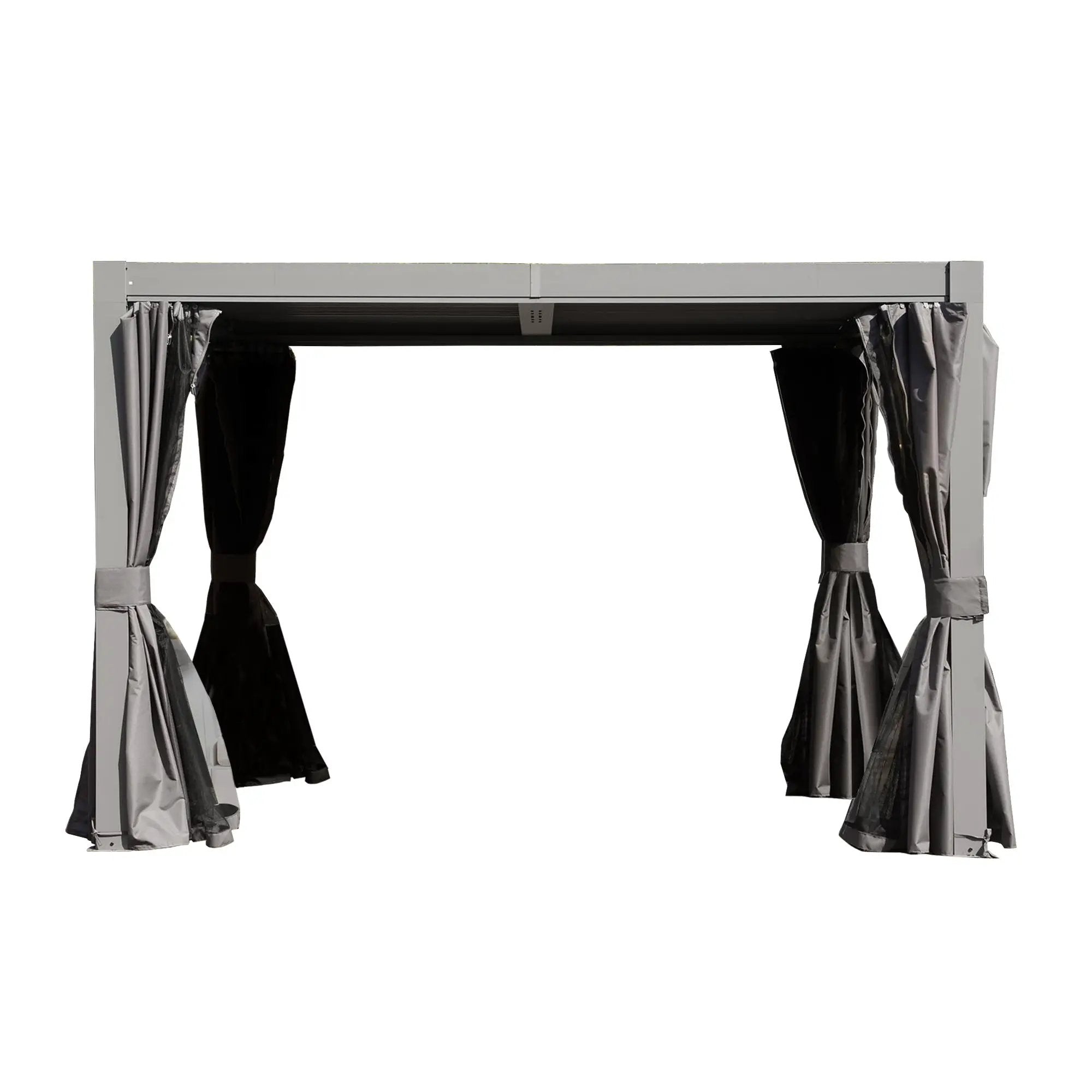 10x10 FT Outdoor Louvered Pergola with Adjustable Louvers by HouseOfZazla