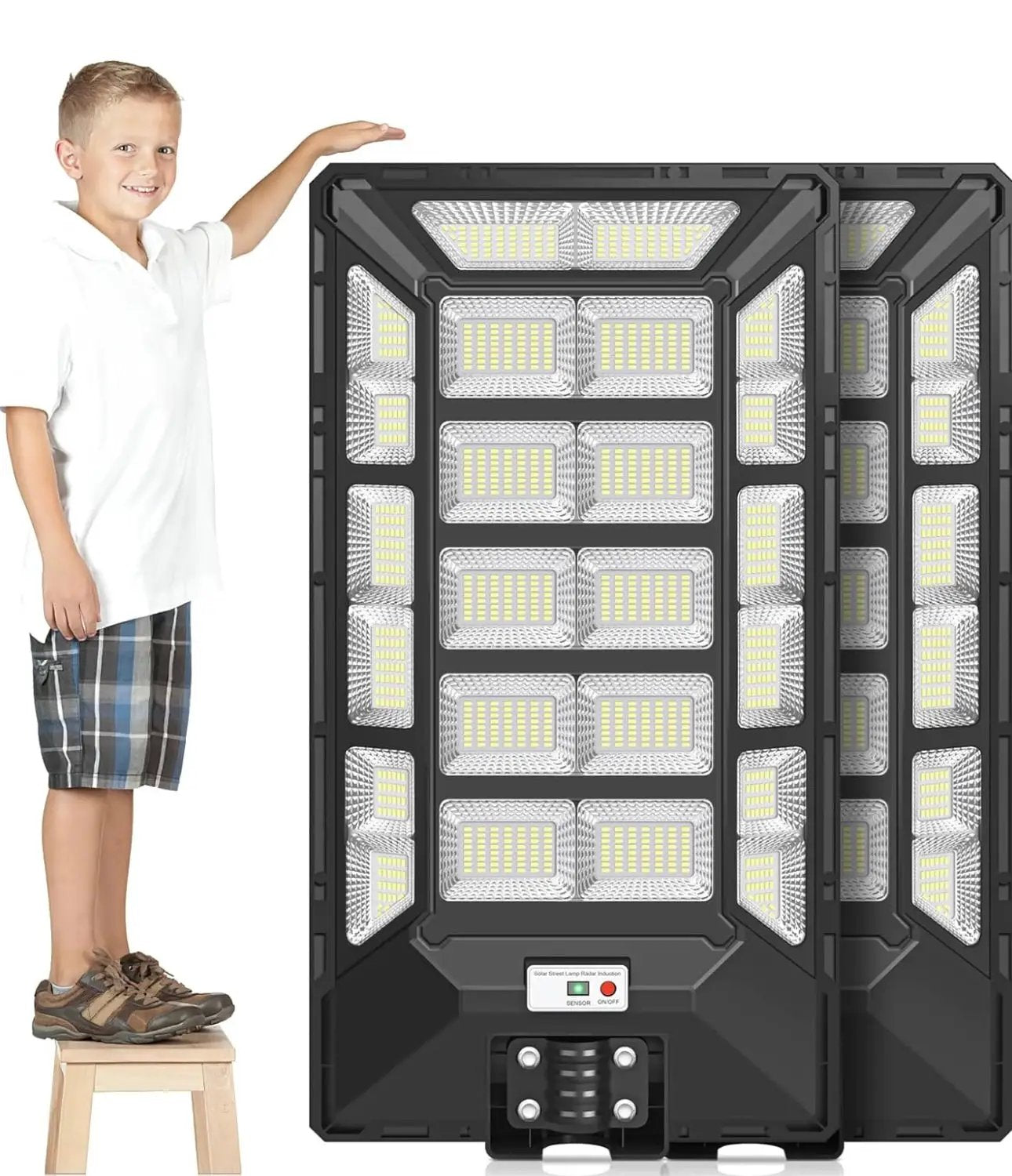 8800W Solar Street Lights Outdoor Waterproof 6500K Dusk to Dawn 180000 Lumen Motion Sensor Super Bright Solar Parking Lot Light by Outdoor Solar Outlet
