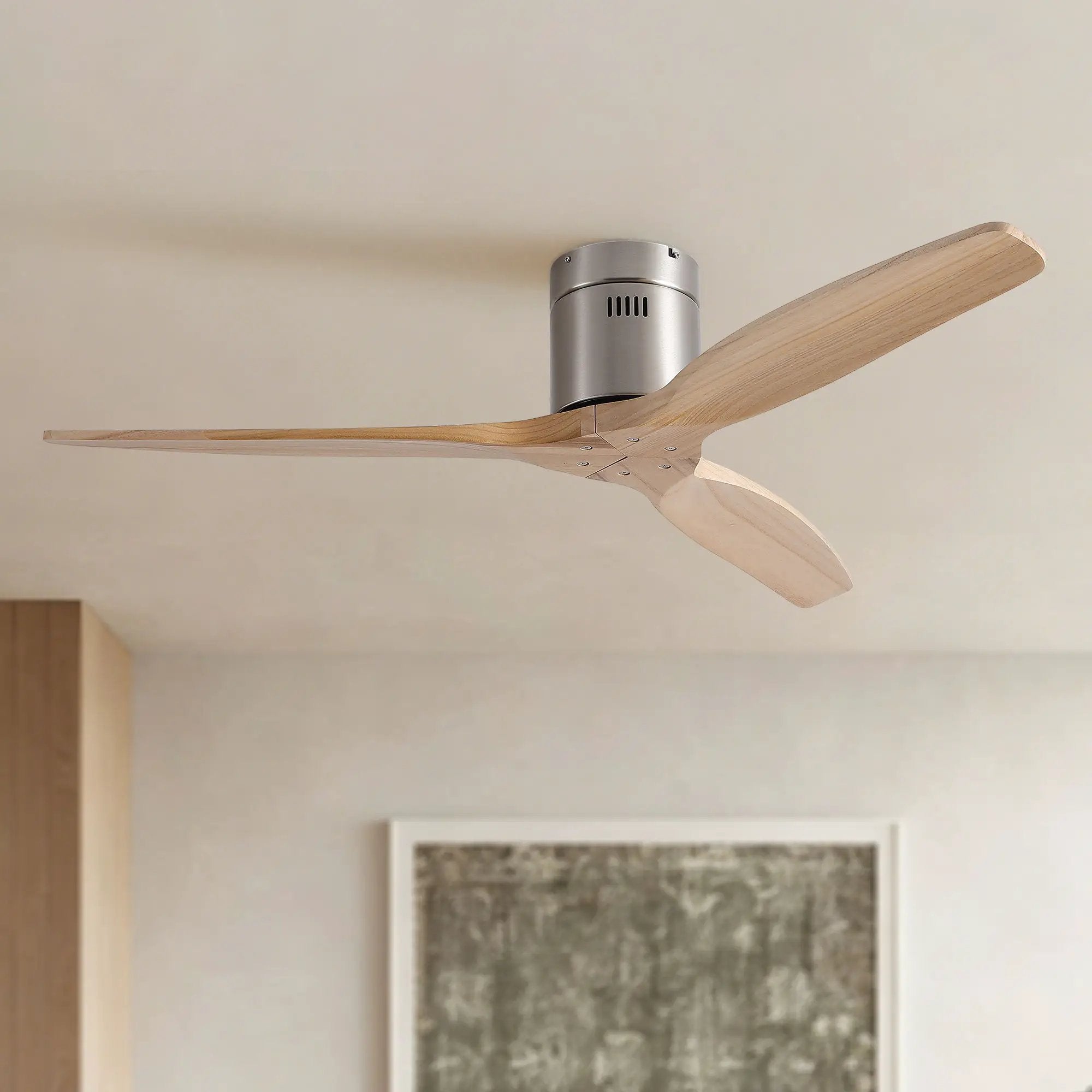 Low Profile Flush Mount Ceiling Fan Without Light by Unique Piece Furniture