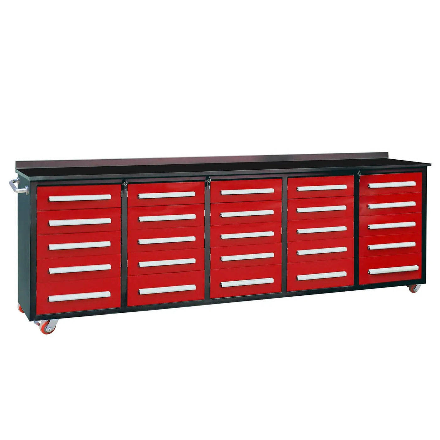 10ft 25-Drawer Storage Workbench with Wheels by Chery Industrial