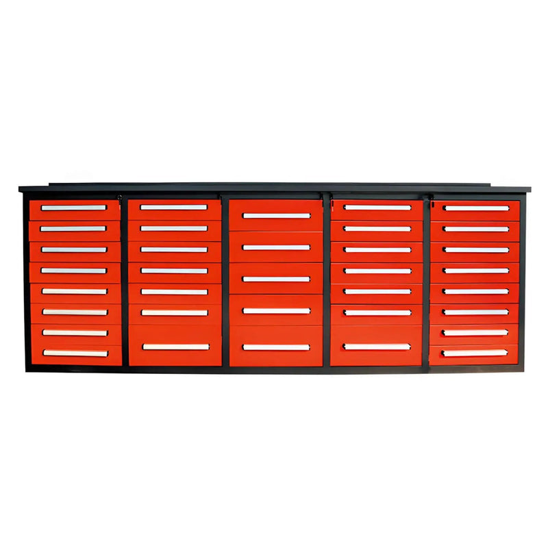 10ft Workbench Storage Cabinet with 35 Drawers by Chery Industrial