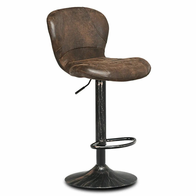 Set of 2 Adjustable Swivel Bar Stools with Hot-Stamping Cloth by DirectDeals