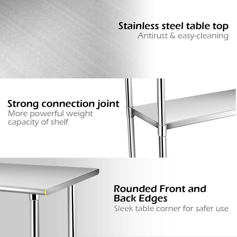 Stainless Steel Commercial Kitchen Prep & Work Table by DirectDeals