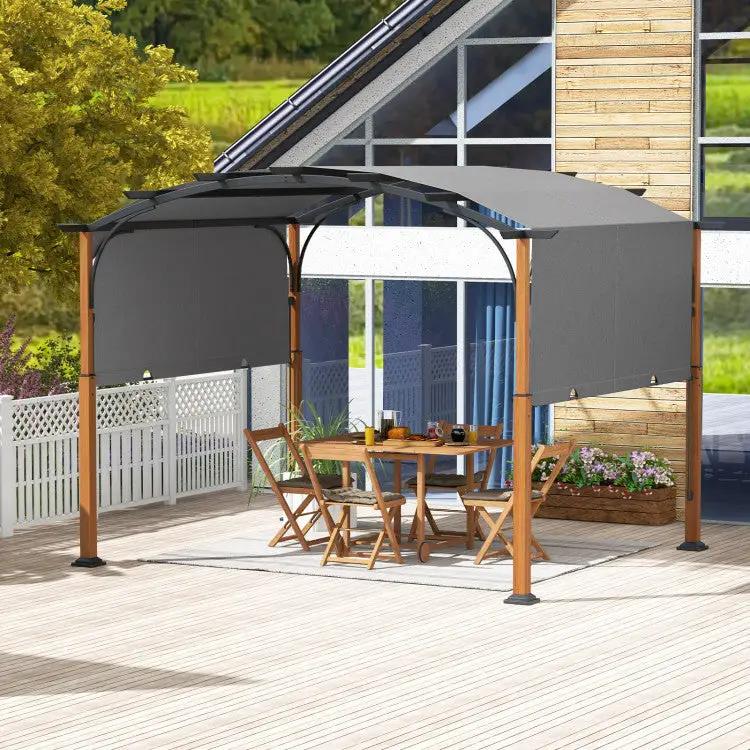 10 x 12 FT Outdoor Retractable Pergola with Retractable Canopy for Patio by DirectDeals