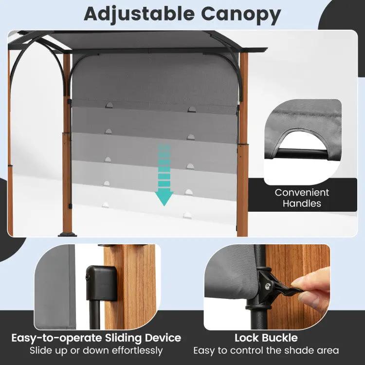 10 x 12 FT Outdoor Retractable Pergola with Retractable Canopy for Patio by DirectDeals