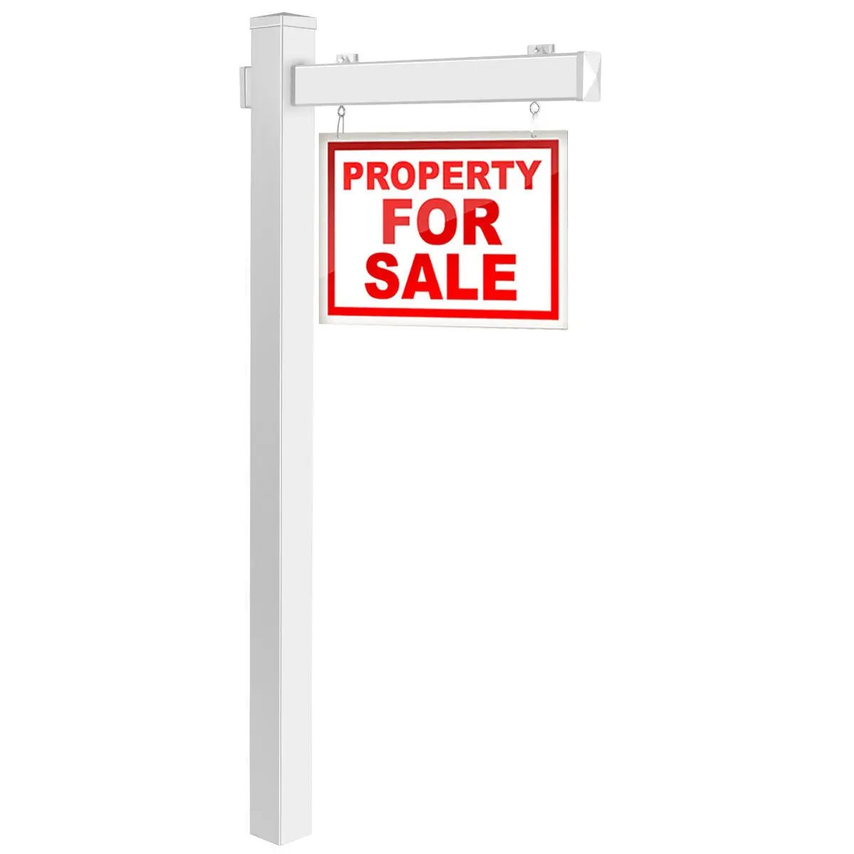 6 Feet Vinyl UPVC Real Estate Sign Post Realtor Yard Sign Post by DirectDeals