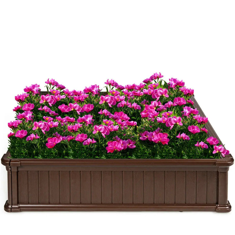 48 Inch Raised Garden Bed Planter for Flower Vegetables Patio by DirectDeals