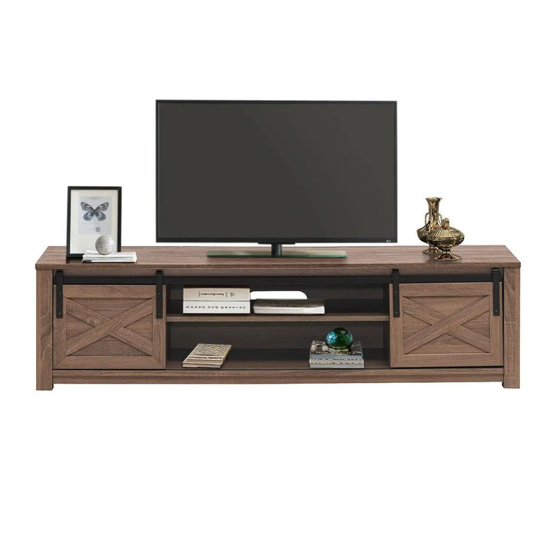 65 Inch Flat Sliding Barn Door TV Stand by DirectDeals
