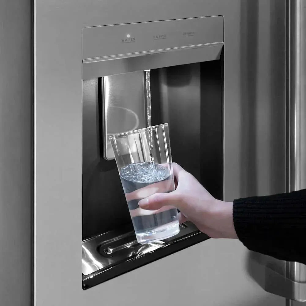 ZLINE 36" Refrigerator, Water, Ice Dispenser, Fingerprint Resistant, RSMZ-W-36-FG by Farmhouse Kitchen and Bath