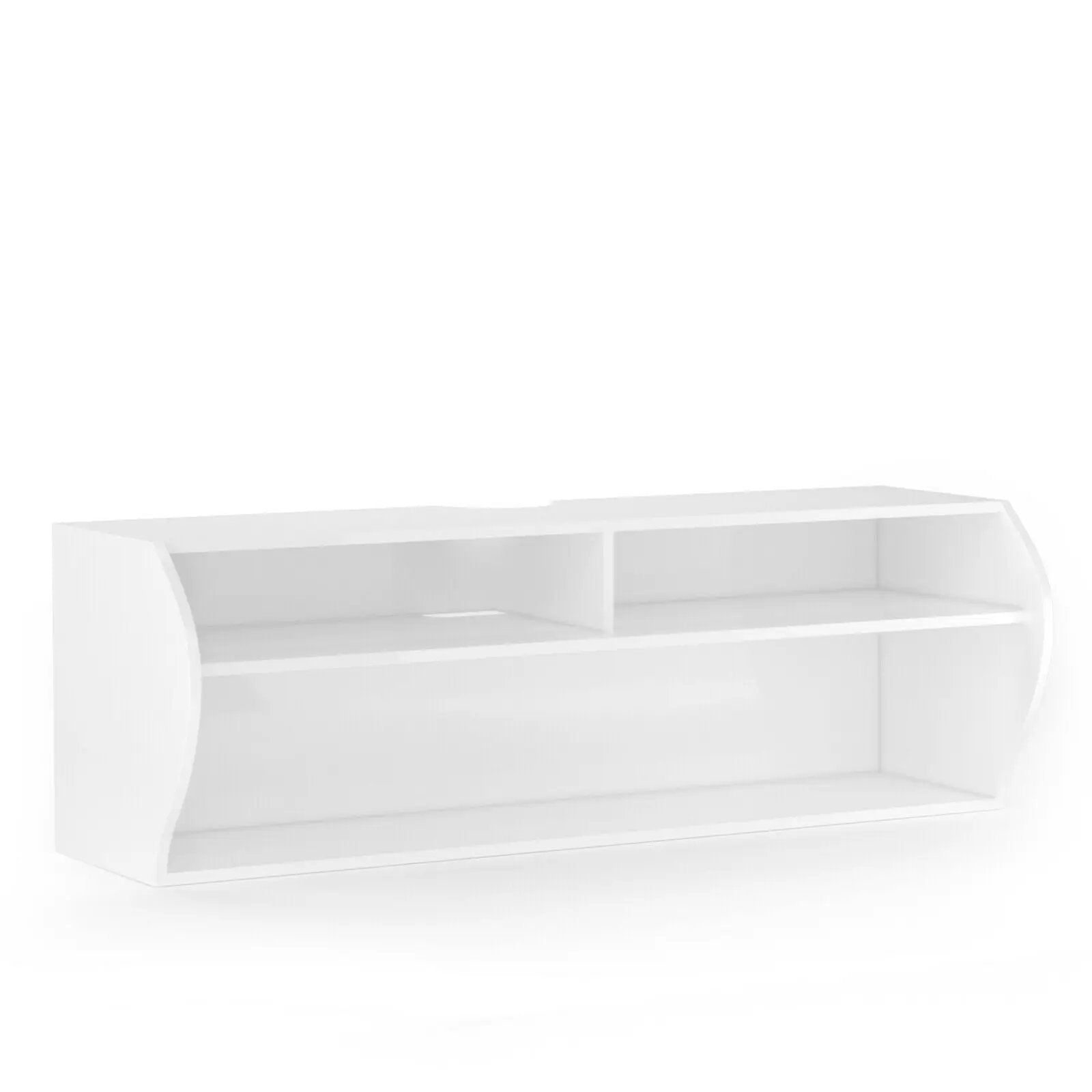 48.5 Inch 2 Tier Modern Wall Mounted Hanging Floating Shelf by DirectDeals