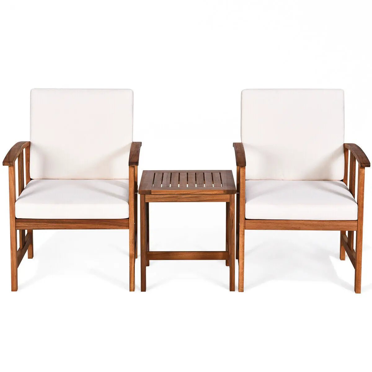 3PC Solid Wood Outdoor Patio Sofa Furniture Set by DirectDeals