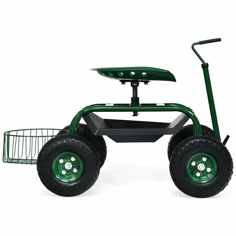 Extendable Handle Garden Cart Rolling Wagon Scooter by DirectDeals