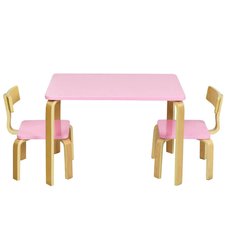 3 Piece Kids Wooden Activity Table and 2 Chairs Set by DirectDeals