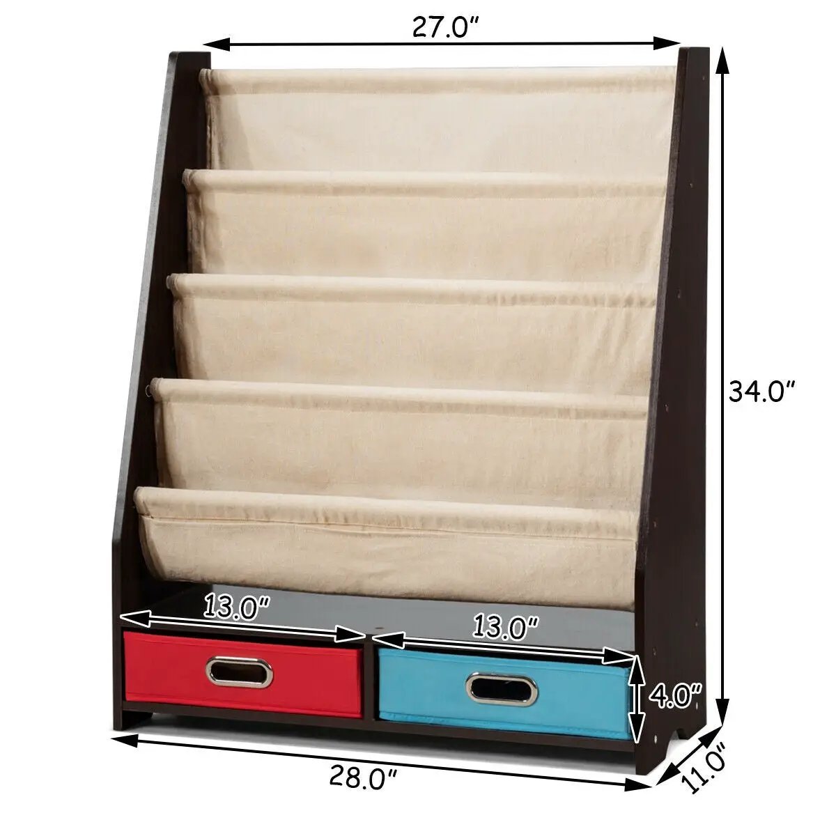 Kids Book and Toys Organizer Shelves by DirectDeals