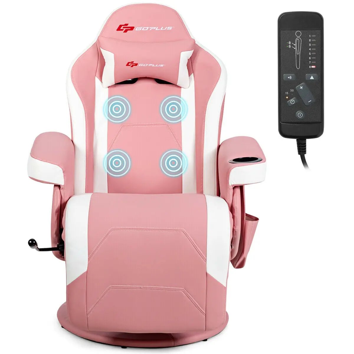 Ergonomic High Back Massage Gaming Chair with Pillow by DirectDeals