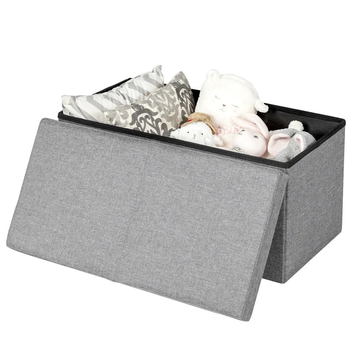 30 Inch Folding Storage Ottoman with Lift Top by DirectDeals