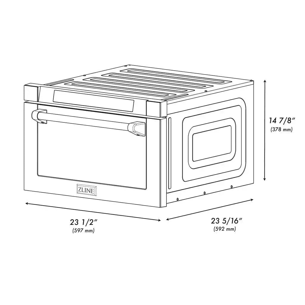 ZLINE 24" Microwave Drawer, Stainless Steel, Bronze MWDZ-1-H-MB by Farmhouse Kitchen and Bath