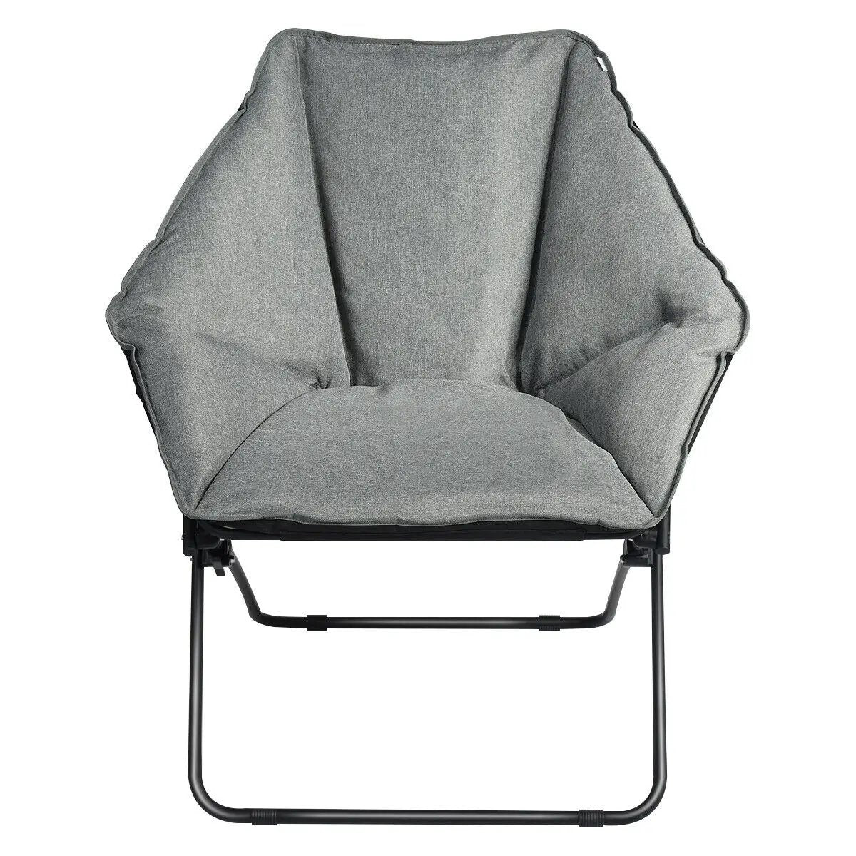 Oversized Foldable Leisure Camping Chair with Sturdy Iron Frame by DirectDeals
