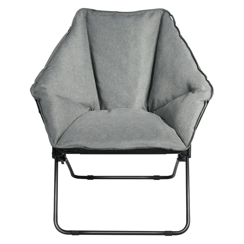 Oversized Foldable Leisure Camping Chair with Sturdy Iron Frame by DirectDeals