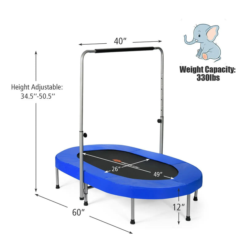 2-Person Foldable Mini Kids Fitness Rebounder Trampoline by DirectDeals