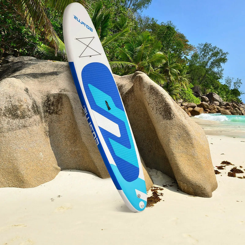 10 Feet Inflatable Stand Up Paddle Board 6 Inches Thick with Backpack Leash Aluminum Paddle by DirectDeals