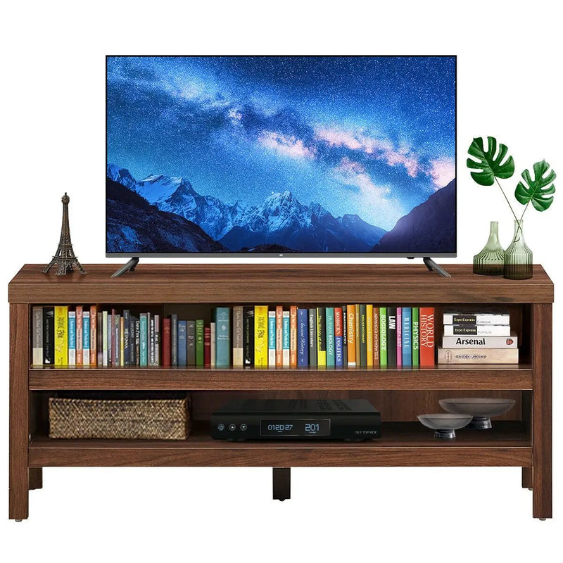3-Tier TV Stand Console Cabinet for TV's up to 45 Inch with Storage Shelves by DirectDeals