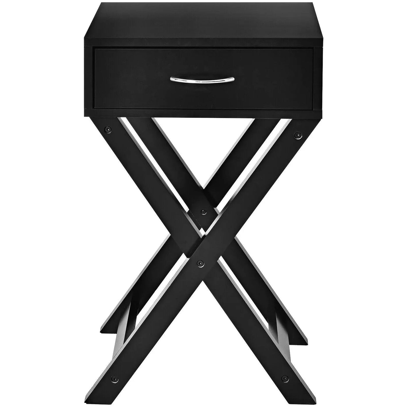 Design Sofa Side Table with X-Shape Drawer for Living Room Bedroom by DirectDeals